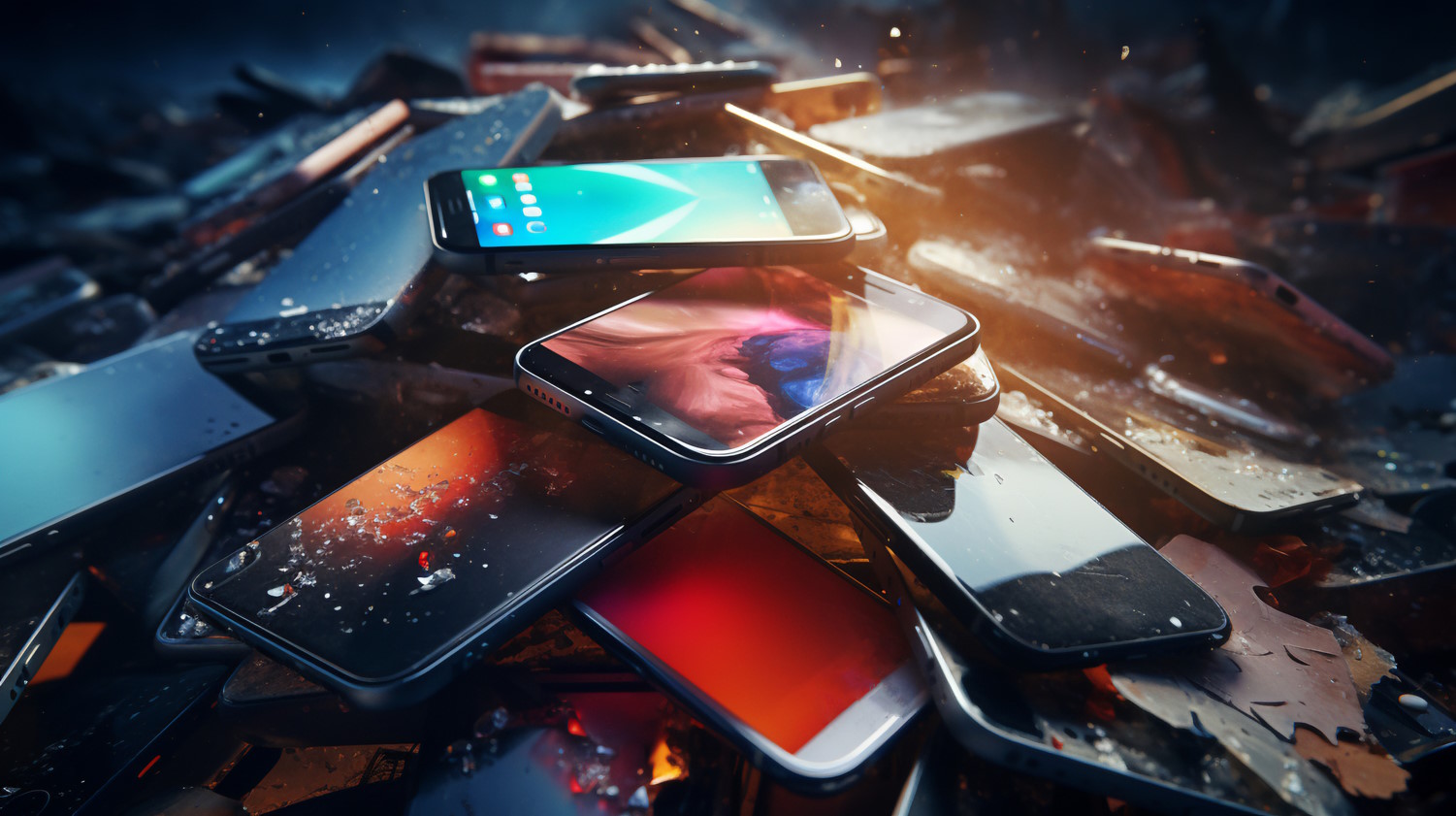 Cúmulo de smartphones